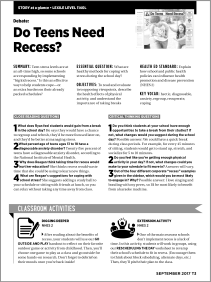 Third page of Choices teaching guide